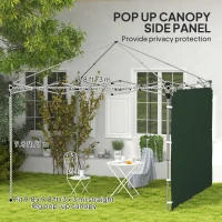 Outsunny 195 x 295cm Replacement Gazebo Sidewall - Green(m-4)