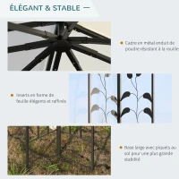 Outsunny Tonnelle barnum style colonial double toit toiles moustiquaires amovibles 3L x 3l x 2,8H m beige(m-5)