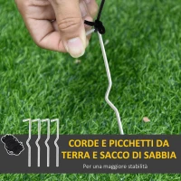 HOMCOM Albero di Natale Gonfiabile 150cm con 3 Luci LED, Gonfiatore e Accessori Montaggio, Addobbo Natalizio per Esterno(m-7)