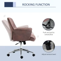 Vinsetto Office Chair, Desk Chair, Swivel Computer Chair with Armrest and Rolling Wheels for Home and Work, Red(m-5)