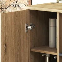 HOMCOM Multi-Storage Slim Bathroom Cabinet - Wood-Effect(m-9)