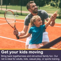 HOMCOM 4m Adjustable Foldable Portable Sports Net Set for Badminton Tennis Volleyball with Carry Bag Easy to Set Up(m-5)