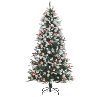 HOMCOM Albero di Natale 109cm x 109cm x 180cm Verde