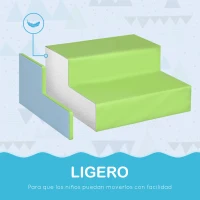 HOMCOM Juego de 6 Bloques de Construcción Figuras de Construcción Juguete para Aprendizaje para Escalar y Gatear Multicolor(m-7)