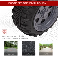 HOMCOM Quad Elettrico per Bambini con Batteria Ricaricabile 6V, Pulsante Acceleratore, Età 18-36 Mesi, 70x42x45cm, Rosso(m-7)