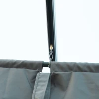 Outsunny Gazebo Pergola da Giardino 3x2m con Telo Scorrevole in Metallo e Poliestere, Grigio e Nero(m-8)