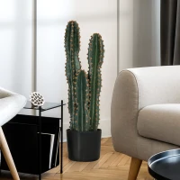 Outsunny Cactus artificiel grand réalisme plante artificielle grande taille dim. Ø 17 x 60H cm vert(m-7)