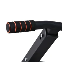 HOMCOM Barra per Trazioni a Muro in Acciaio con Imbottiture Antiscivolo, Carico Massimo 120kg, Nero(m-7)