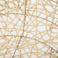 PawHut Cuccia per Gatti e Animali Domestici, Cesta in Rattan Beige con Cuscino in Cotone (Ф56 x 35 A cm)(m-9)