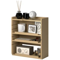HOMCOM Four-Tier Desktop Organiser - Oak Tone(m-11)