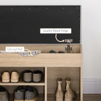 HOMCOM Shoes Cabinet Bench Hidden Storage Padded Seat Organiser Footwear Rack Hallway Oak Tone(m-6)