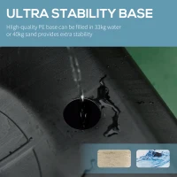 HOMCOM Portable Basketball Hoop Stand 160-210cm Adjustable Height Sturdy Rim Hoop w/ Large Wheels Stable Base & Net Free Standing(m-6)