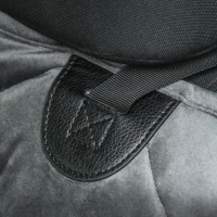 PawHut Telo Coprisedile Auto per Cani Effetto Velluto con Fondo Antiscivolo e Cinghie di Fissaggio, 160x145cm, Grigio(m-9)