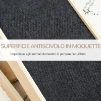 PawHut Rampa per Cani Pieghevole e Antiscivolo con Altezza Regolabile su 4 Livelli per Animali fino 15kg(m-6)