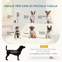 PawHut Cuccia per Cani e Gatti Rialzata in Rattan con Cuscino Lavabile Bianco, Lettino per Animali da Interno, 70.5x40x37.5cm, Beige(m-5)