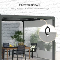Outsunny Set of Two 3 x 2m Replacement Pergola Panels - Grey(m-6)