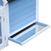 PawHut Gabbia per Galline Ovaiole con Zona Corsa e Vassoio di Nidificazione Rimovibile, Pollaio da Giardino in Legno con Tetto Impermeabile, 180x91x79 cm(m-9)