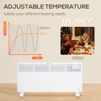 HOMCOM 2000W Convector Heater - White(m-5)