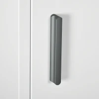 kleankin Armoire à pharmacie 2 étagères 3 niveaux avec porte verrouillable 2 clés 40 x 15 x 53,5 cm blanc(m-8)