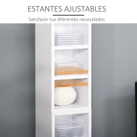 HOMCOM 2 Estanterías para CD o DVD con 12 Compartimentos para 204 CD's y Estante Ajustable 21x22,5x88,5 cm Blanco(m-6)