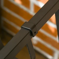 Outsunny Scaffale Portalegna con Ganci da Esterno e Interno in Acciaio, 45x32x58cm, Nero(m-8)