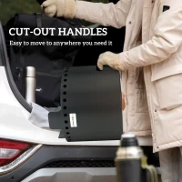 Outsunny Smokeless Steel Fire Pit, with Poker - Grey(m-6)