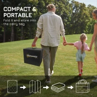 Outsunny Reversible Outdoor Rug, Plastic Straw Mat w/ Carry Bag Ground Stakes for Garden RV Picnic Beach Camping 182x274cm Brown(m-4)