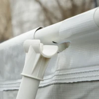 Outsunny Piscina Fuori Terra in Acciaio e PVC Rinforzato con Filtro, 580x310x122cm, Grigio Chiaro(m-9)