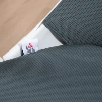 HOMCOM Sedia da Ufficio Ergonomica con Altezza Regolabile, Funzione Dondolo e Tessuto a Rete, Grigio(m-9)