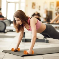 SPORTNOW 2 x 1.5kg Hexagonal Dumbbells Weights Set with Non-Slip Grip for Home Gym Workout, Orange(m-10)