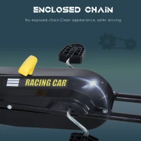 HOMCOM Kids Children Pedal Go Kart Ride on Car Adjustable Seat Braking System for 3-6 Years Old White 95 x 66.5 x 57 cm(m-5)