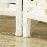 HOMCOM Paravent interieur en bois 4 panneaux 160 x 170 cm séparateur de pièce pliable pour salon, chambre à coucher, blanc(m-9)