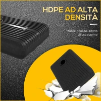 Outsunny Base Ombrellone Giardino Riempibile con Acqua e Sabbia 70-90 kg, Ruote e Maniglia in HDPE, 80x60 cm, Nero(m-6)