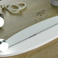 HOMCOM Specchio da Tavolo Professionale per Makeup con 12 Luci a LED Dimmerabili e Interruttore Touch in Stile Vintage(m-9)