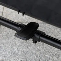 PawHut 4 Wheel Pet Stroller with Rain Cover for Medium and Large Dogs - Black(m-8)