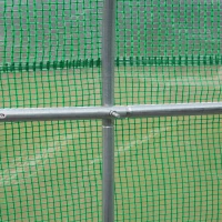 Outsunny Serra da Giardino 3.5 x 3 x 2m con Tetto Spiovente in PE, Porta e 6 Finestre, Verde(m-8)
