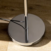 HOMCOM Crystal Floor Lamps for Living Room Bedroom with 5 Light, Modern Upright Standing Lamp, 34x25x156cm, Silver(m-9)