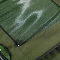 Outsunny Sedia da Pesca Pieghevole con Poggiapiedi Rimovibile, in Poliestere e Acciaio, 140x81x63 cm, Nero e Verde(m-9)