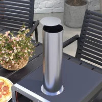 Outsunny Portable Wood Pellet Pizza Oven with 12" / 30cm Rotating Pizza Stone, Peel and Cover, Wood Fired Pizza Maker with Thermometer for Outdoor Garden Cooking(m-9)