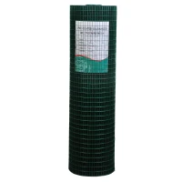 Pawhut PVC Coated Welded Wire Mesh Fencing Chicken Poultry Aviary Fence Run Hutch Pet Rabbit 30m Dark Green(m-8)