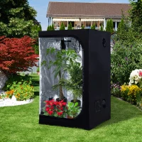 Outsunny Chambre de Culture Hydroponique 1,2 x 1,2 x 2 m(m-2)