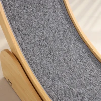 PawHut 39.4" Wooden Cat Running Wheel with Brake, Natural(m-9)