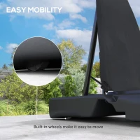 SPORTNOW 245-305cm Adjustable Basketball Hoop and Stand, with Wheels, Black(m-7)