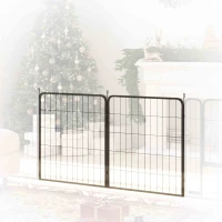 PawHut Two-Piece Dog Pen Expansion Pack for Medium Dogs, 80cm Tall Animal Pen with Three Connecting Stakes(m-7)
