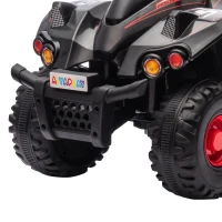 AIYAPLAY 6V Kids Electric Quad Bike w/ Music, Forward Function, for 2-6 Years, Black(m-8)