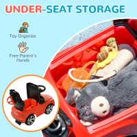 AIYAPLAY Bentley Bentayga Licensed 3-in-1 Baby Push Car,  Ride on Car Sliding Car with Canopy, Horn Music - Red(m-7)