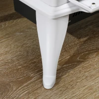 HOMCOM 1kW-2kW Vintage Electric Fireplace Heater - White(m-8)