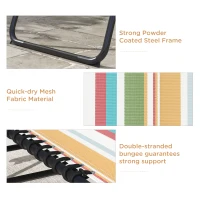 Outsunny Set of Two Folding Sun Loungers, with Four-Position Backs - Multicoloured(m-5)