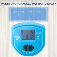 HOMCOM Adjustable Twist Stepper Fitness Step Machine, LCD Screen, Height-Adjust Handlebars, Home Gym, Black and Blue(m-5)