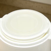 HOMCOM Yogurtiera 20W da 1.5L per 3-5 Persone con 2 Vasetti e Colino, in Plastica, 19.5x17.5x21.4 cm, Bianca(m-8)